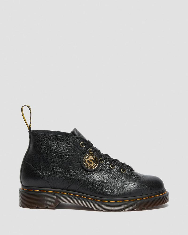 Botas De Mono Dr Martens Church Buckingham Cuero Hombre Negros | MX 263PJJ